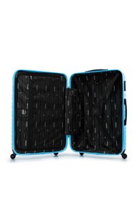 Wittchen - Duża walizka z ABS-u z żebrowaniem niebieska. Kolor: niebieski. Materiał: guma #3