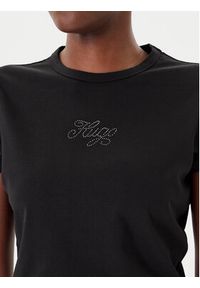 Hugo - HUGO T-Shirt Rhinestone 50551404 Czarny Slim Fit. Kolor: czarny. Materiał: bawełna #4