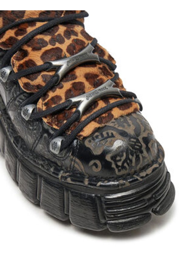NEW ROCK Sneakersy M-106NB-C2 Czarny. Kolor: czarny. Materiał: skóra
