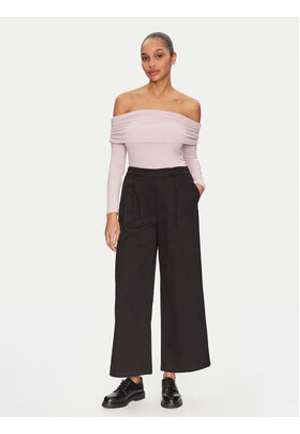 only - ONLY Spodnie materiałowe Stella 15338662 Czarny Wide Leg. Kolor: czarny. Materiał: bawełna