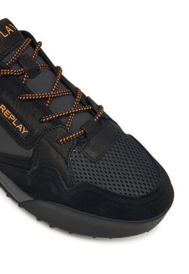 Replay - REPLAY Sneakersy Field M Sc GMSG9 .000.C0001L Czarny. Kolor: czarny. Materiał: skóra
