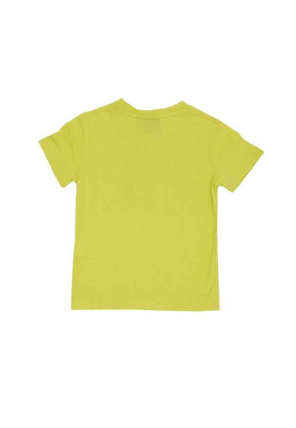 LEONE 1947 APPAREL - Podstawowa koszulka dziecięca z krótkim rękawem i nadrukiem „Born Cool”.. Kolor: żółty. Długość rękawa: krótki rękaw. Długość: krótkie. Wzór: nadruk. Sport: joga i pilates