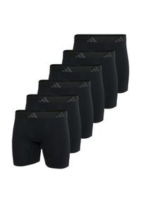 Adidas - Bokserki Active Flex Cotton Ergonomic 6 pak. Kolor: czarny. Materiał: bawełna, elastan