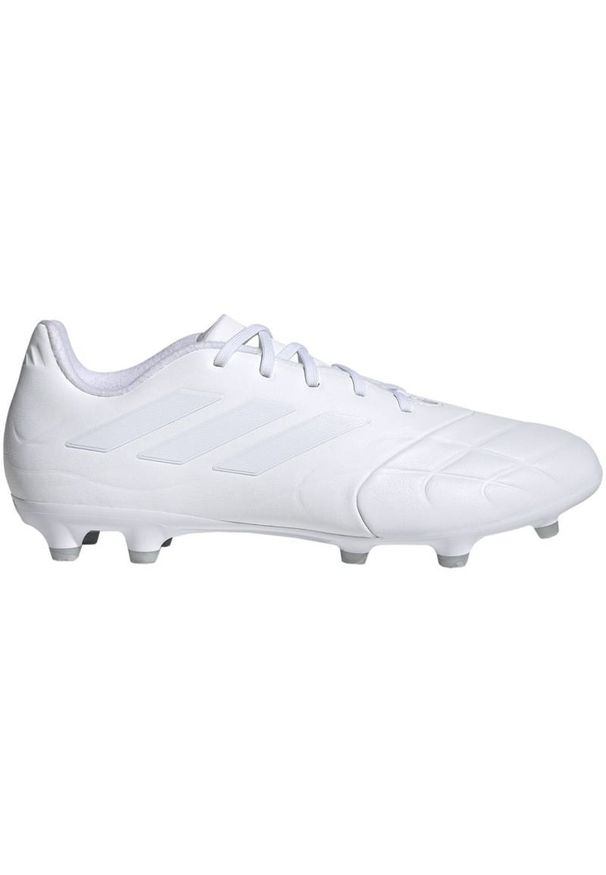 Adidas - Buty piłkarskie adidas Copa Pure.3 Fg HQ8943 białe. Kolor: biały. Materiał: skóra. Szerokość cholewki: normalna. Sport: piłka nożna