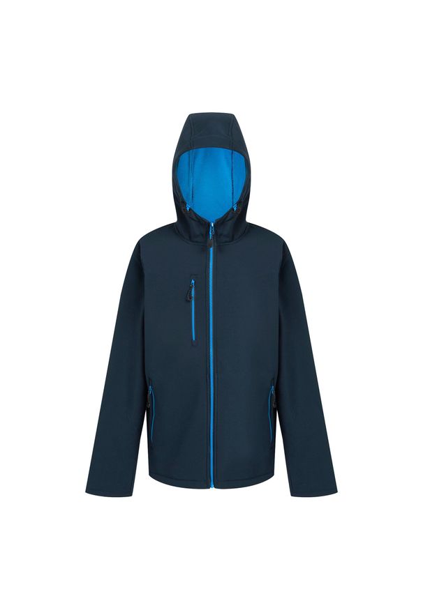 Regatta - Kurtka Softshellowa Męska 2 Warstwy. Kolor: niebieski, wielokolorowy, pomarańczowy. Sport: turystyka piesza