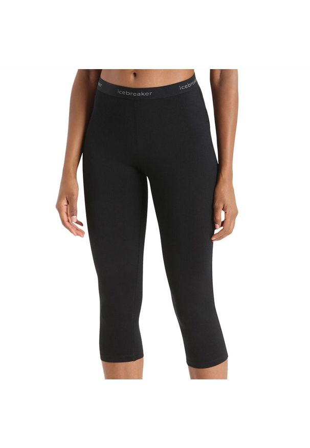 Legginsy Icebreaker Merino 200 Oasis 1043820011 - czarne. Okazja: na spacer. Kolor: czarny. Materiał: materiał, wełna. Sezon: zima. Styl: street. Sport: turystyka piesza