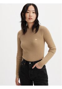 Levi's® Sweter A0719-0017 Beżowy Slim Fit. Kolor: beżowy. Materiał: bawełna #3