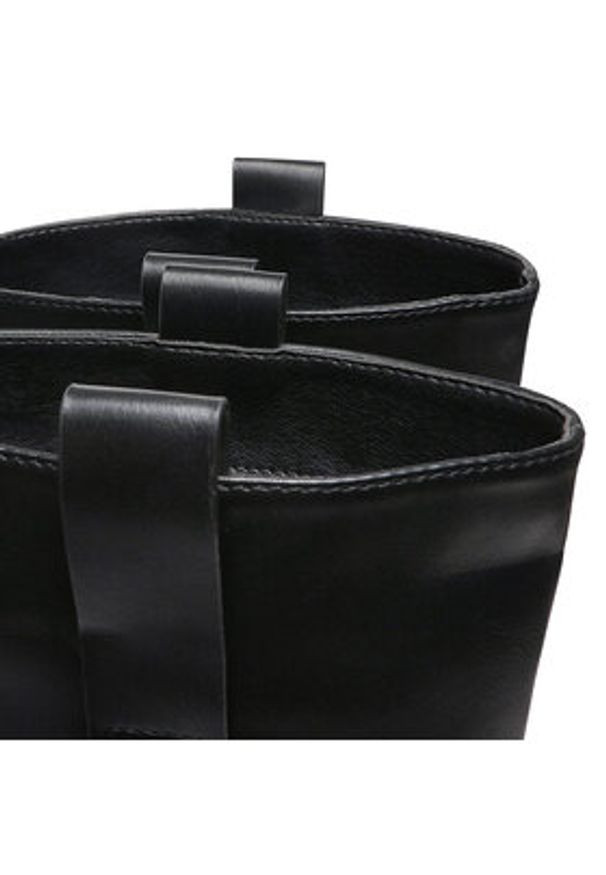 DeeZee Kozaki H1003-01 Czarny. Kolor: czarny. Materiał: skóra