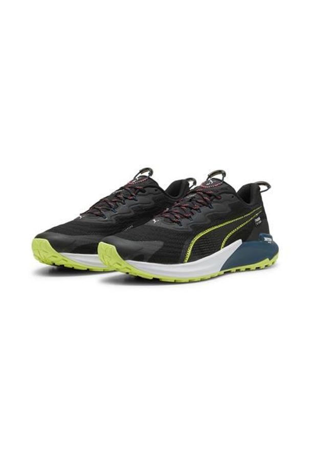 Buty do chodzenia męskie Puma Fast-track Nitro 2. Zapięcie: sznurówki. Kolor: czarny, wielokolorowy. Materiał: materiał, tkanina, syntetyk. Szerokość cholewki: normalna. Sport: turystyka piesza