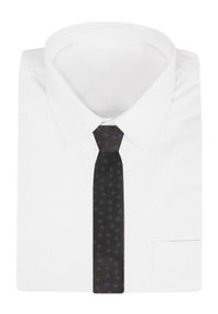 Krawat Męski - Angelo di Monti - Brąz w Drobne Kwiatki. Kolor: brązowy, beżowy, wielokolorowy. Materiał: tkanina. Wzór: kwiaty. Styl: elegancki, wizytowy