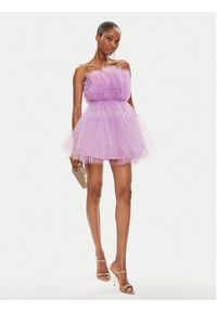 Kontatto Sukienka koktajlowa B474N Fioletowy Regular Fit. Kolor: fioletowy. Materiał: syntetyk. Styl: wizytowy #4
