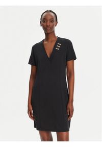 Liu Jo Sport Sukienka codzienna TA5290 J4869 Czarny Regular Fit. Okazja: na co dzień. Kolor: czarny. Materiał: syntetyk. Typ sukienki: proste, sportowe. Styl: sportowy, casual