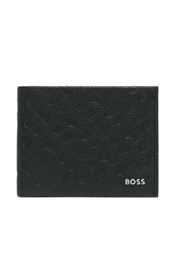BOSS - Mały Portfel Męski Boss. Kolor: czarny