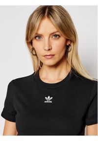 Adidas - adidas T-Shirt Crop Top GN2802 Czarny Regular Fit. Kolor: czarny. Materiał: bawełna #5