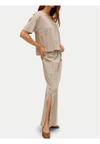 Vero Moda Spódnica maxi Mymilo 10321622 Beżowy Regular Fit. Kolor: beżowy. Materiał: len #6