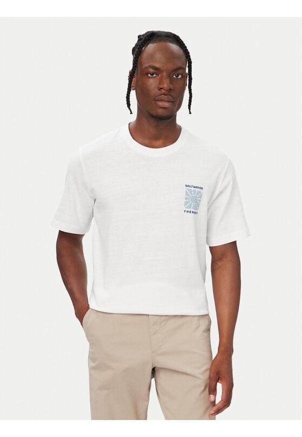 Jack & Jones T-Shirt Jake 12294944 Biały Relaxed Fit. Kolor: biały. Materiał: bawełna