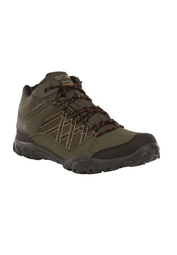 Regatta - Męskie Buty Trekkingowe Edgepoint Mid. Kolor: zielony, wielokolorowy, brązowy