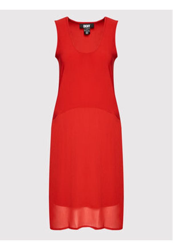 DKNY Sukienka letnia P22DAEJR Czerwony Regular Fit. Kolor: czerwony. Materiał: syntetyk. Sezon: lato