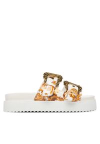 Versace Jeans Couture Klapki 80VA3SM1 ZS366 Złoty. Kolor: złoty. Materiał: skóra #1