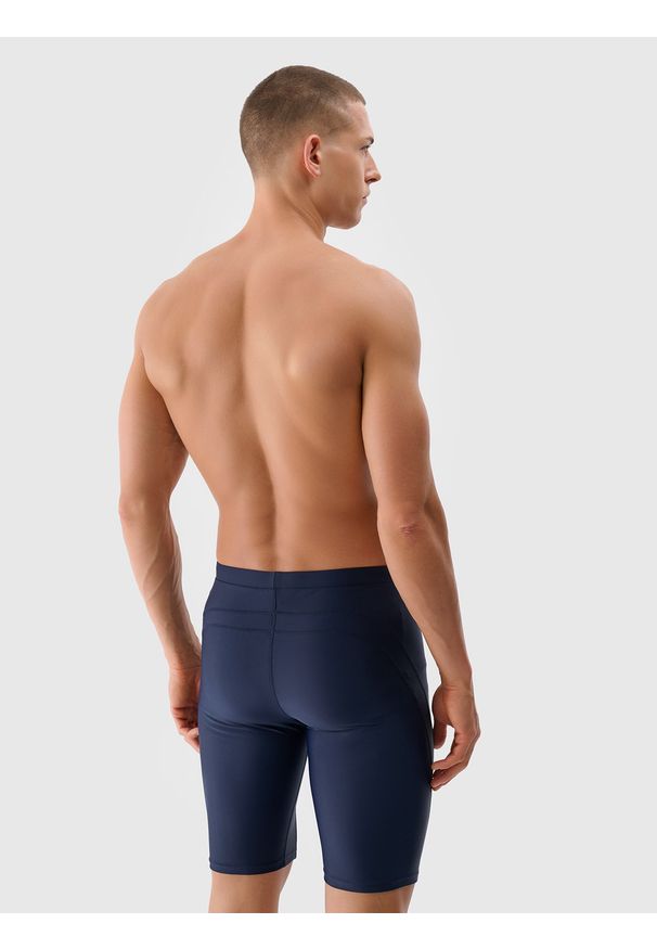 4f - 4F Kąpielówki męskie - granatowe S. Kolor: niebieski. Materiał: materiał, elastan, syntetyk. Wzór: jednolity