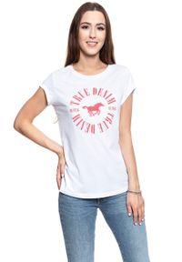 Mustang - MUSTANG T SHIRT DAMSKI Printed T-Shirt general White 1007445 2045. Wzór: nadruk #7