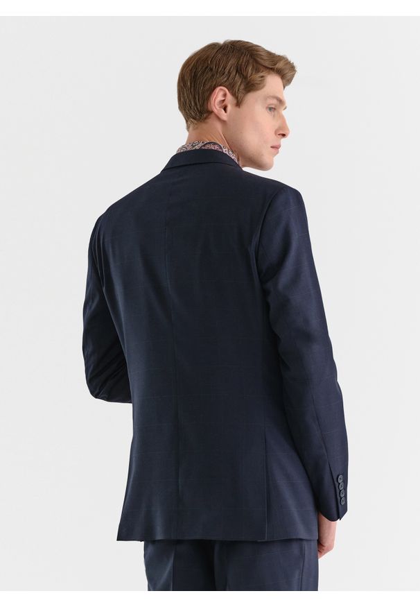 Pako Lorente - PAKO LORENTE – Marynarka garniturowa w kratę Windowpane. Materiał: poliester, wełna, lycra