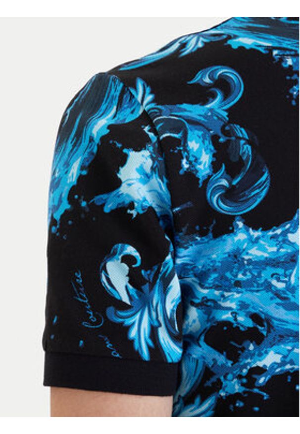 Versace Jeans Couture Polo 80GAG6S0 JS549 Niebieski Regular Fit. Typ kołnierza: polo. Kolor: niebieski. Materiał: bawełna