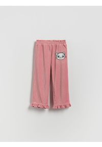 Reserved - Sztruksowe spodnie Kicia Kocia - brudny róż. Kolor: różowy. Materiał: sztruks #1