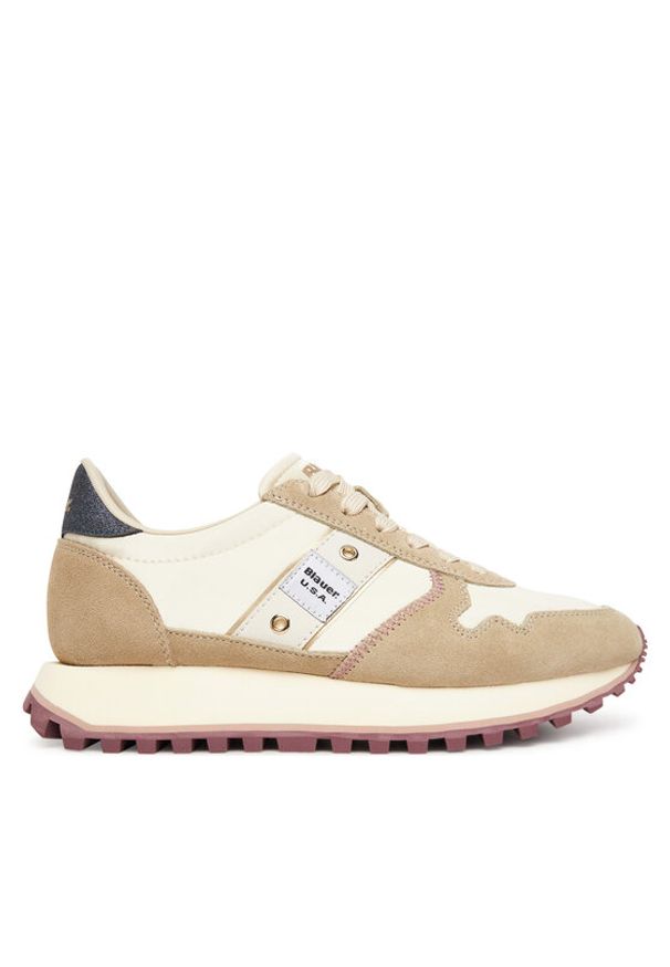 Blauer Sneakersy F5MILLEN03/NYG Beżowy. Kolor: beżowy. Materiał: skóra