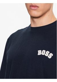 BOSS - Boss T-Shirt 50485065 Granatowy Oversize. Kolor: niebieski. Materiał: bawełna