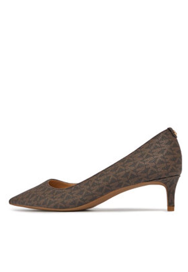 MICHAEL Michael Kors Czółenka Alina Flex Kitten Pump 40R3ALMP1B Brązowy. Kolor: brązowy. Materiał: skóra