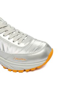 Calvin Klein Sneakersy Hike Runner Lace Up Pearl Ny YW0YW02043 Srebrny. Kolor: srebrny. Materiał: skóra #3