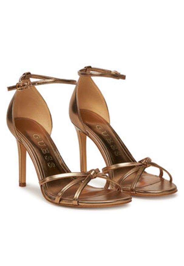 Guess Sandały FLJSPR LEL03 Złoty. Kolor: złoty. Materiał: skóra