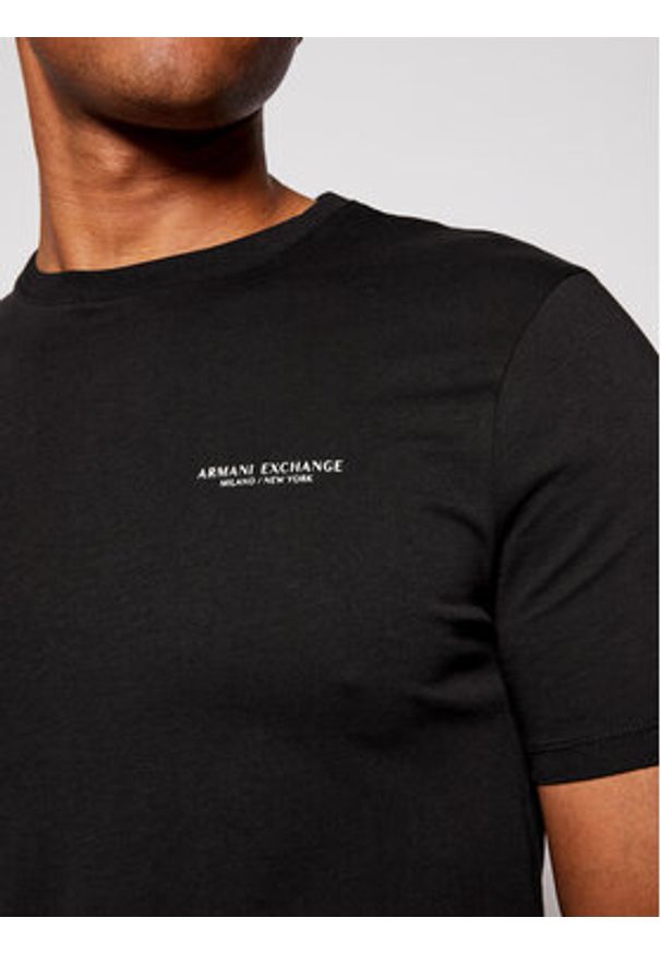 Armani Exchange T-Shirt 8NZT91 Z8H4Z 1200 Czarny Regular Fit. Kolor: czarny. Materiał: bawełna