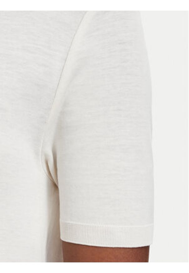 Patrizia Pepe T-Shirt 2M4542/J419-W417 Kremowy Regular Fit. Kolor: kremowy. Materiał: bawełna