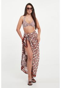 Max Mara Beachwear - Pareo z nadrukiem logo Elfi MAX MARA BEACHWEAR. Wzór: nadruk #1