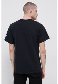HUF T-shirt bawełniany kolor czarny z nadrukiem. Okazja: na co dzień. Kolor: czarny. Materiał: bawełna. Wzór: nadruk. Styl: casual #4