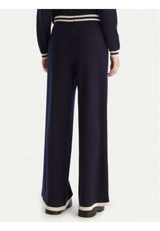 Gaudi Spodnie dzianinowe 521BD23001 Granatowy Wide Leg. Kolor: niebieski. Materiał: syntetyk