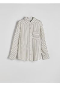 Reserved - Koszula regular z wiskozy - jasnozielony. Kolor: zielony. Materiał: wiskoza #1