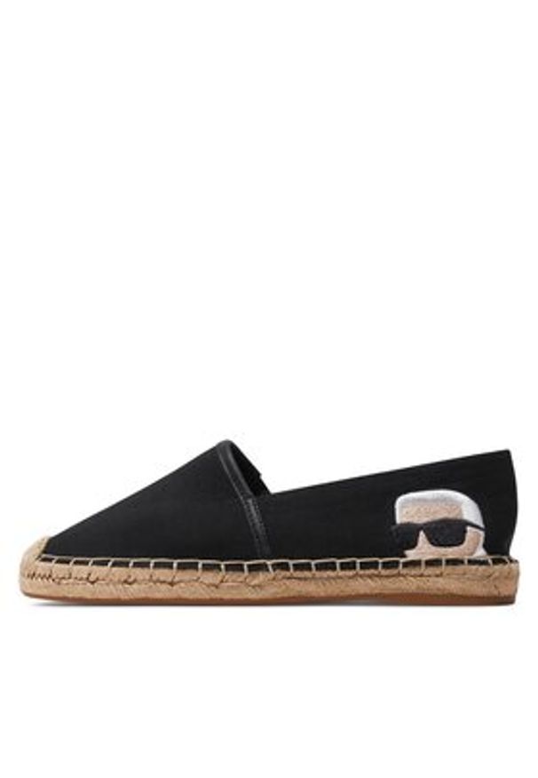 Karl Lagerfeld - KARL LAGERFELD Espadryle KL80111N Czarny. Kolor: czarny. Materiał: materiał
