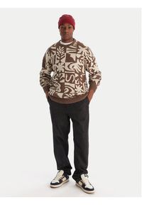 Quiksilver Sweter Hall City EQYSW03329 Brązowy Regular Fit. Kolor: brązowy. Materiał: bawełna