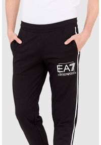 EA7 Emporio Armani - EA7 Czarno-zielony męski dres, Rozmiar S. Kolor: czarny. Materiał: dresówka #4