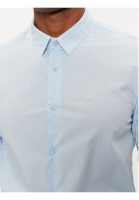 Calvin Klein Koszula K10K110856 Niebieski Slim Fit. Kolor: niebieski. Materiał: bawełna