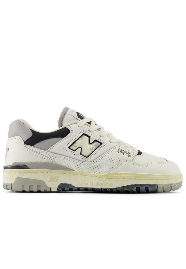 Buty New Balance BB550VGB - białe. Okazja: na co dzień. Kolor: biały. Materiał: materiał, syntetyk, guma, skóra. Szerokość cholewki: normalna. Sport: koszykówka, turystyka piesza