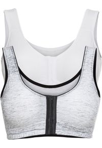 bonprix - Biustonosz z zapięciem z przodu, bez fiszbinów, bawełna organiczna (2 szt.). Kolor: biały. Materiał: bawełna #1