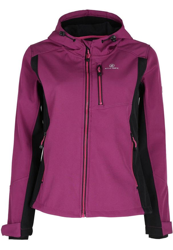 AMAYA - Kurtka Softshell Damska ATHL. Dpt Maya Purpurowa XL Wodoodporna. Kolor: fioletowy. Materiał: softshell. Sport: turystyka piesza