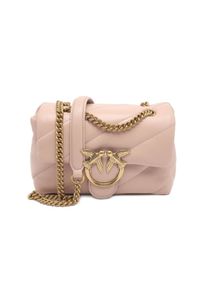 Pinko - PINKO Różowa kopertówka damska Love Puff Mini CL. Kolor: różowy. Materiał: pikowane. Styl: casual, elegancki, wizytowy #4