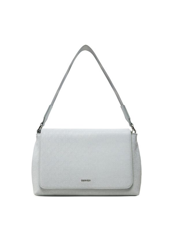 Calvin Klein Torebka Ck Must Satchel_Mono K60K613181 Szary. Kolor: szary. Materiał: skórzane