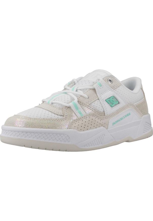 DC Shoes - Kapcie DC CONSTRUCT SHOE Biały. Kolor: biały. Materiał: tkanina, skóra