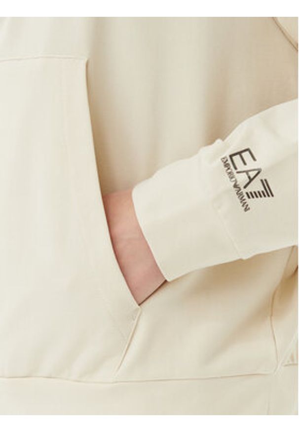 EA7 Emporio Armani Dres 7W000117 AF13135 U1079 Beżowy Regular Fit. Kolor: beżowy. Materiał: bawełna